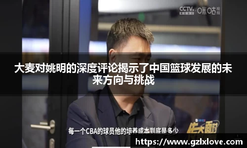 大麦对姚明的深度评论揭示了中国篮球发展的未来方向与挑战